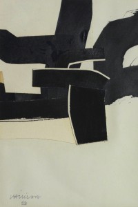 Eduardo Chillida: Sin título (c. 1978). Collage y pintura sobre papel (26,2 x 17,2 cm)