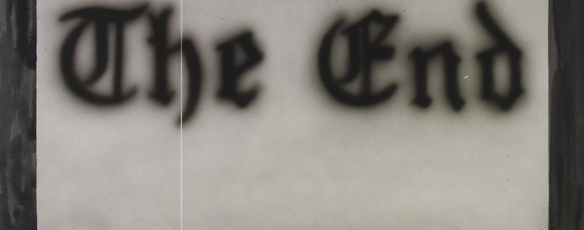 Edward Ruscha: The End 11 (1993). Pintura acrílica sobre papel (61 x 76,2 cm)