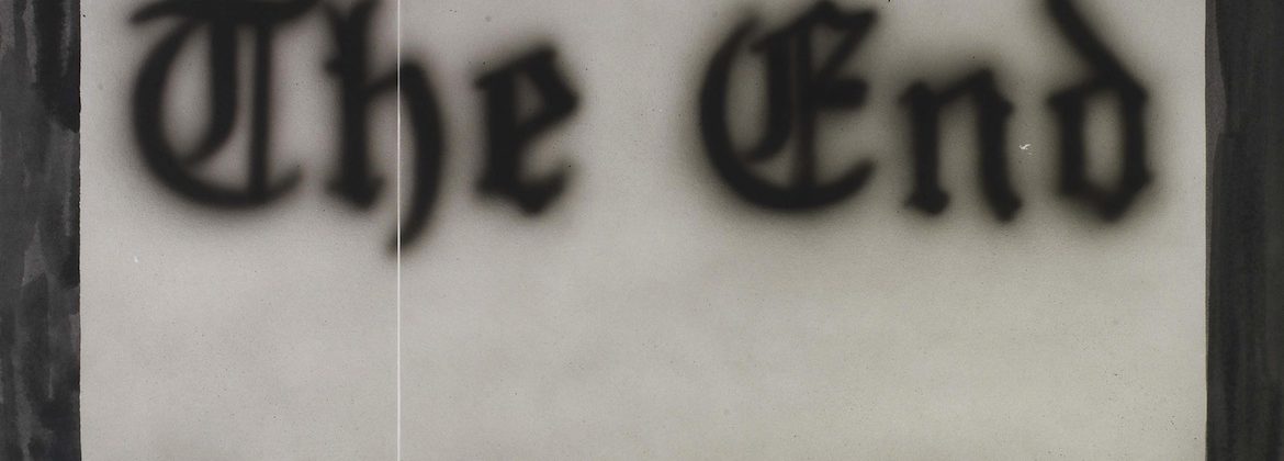 Edward Ruscha: The End 11 (1993). Pintura acrílica sobre papel (61 x 76,2 cm)