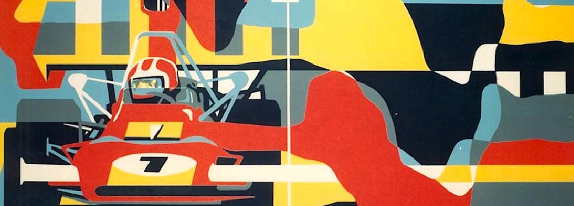 Eugenio Chicano: Fórmula I (1972). Serigrafía (48,5 x 69,3 cm)