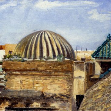 Rafael Cidoncha: Sin título (1993). Óleo sobre lienzo pegado a tabla (16 x 24 cm)